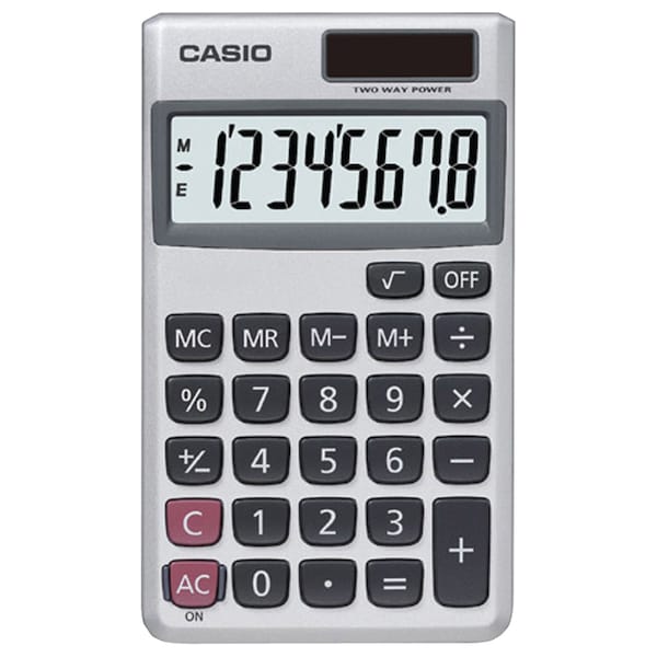 Casio Wallet Solar Calculator with 8-Digit Display SL300VE/SL300SV - main